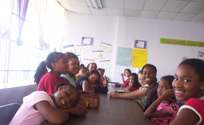 Smiling children enjoying education